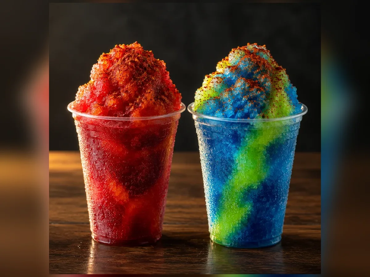 Two raspas in clear cups